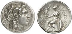 TETRADRACHMEN DES HELLENISMUS DIE SAMMLUNG DIETER GRUNOW, BERLIN GRIECHEN THRACIA KÖNIGREICH Lysimachos, 323-281 v. Chr. AR-Tetradrachme, 297/281 v. Chr., Sestos; 17,07 g. Alexanderkopf r. mit Diadem 