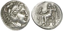 TETRADRACHMEN DES HELLENISMUS DIE SAMMLUNG DIETER GRUNOW, BERLIN GRIECHEN MACEDONIA KÖNIGREICH Alexander III., 336-323 v. Chr. AR-Tetradrachme, posthum, 320/317 v. Chr., Amphipolis; 17,09 g. Heraklesk