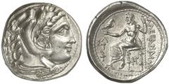 TETRADRACHMEN DES HELLENISMUS DIE SAMMLUNG DIETER GRUNOW, BERLIN GRIECHEN MACEDONIA KÖNIGREICH Alexander III., 336-323 v. Chr. AR-Tetradrachme, posthum, 315/294 v. Chr., Amphipolis; 17,16 g. Heraklesk