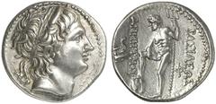 TETRADRACHMEN DES HELLENISMUS DIE SAMMLUNG DIETER GRUNOW, BERLIN GRIECHEN MACEDONIA KÖNIGREICH Demetrios Poliorketes, 306-283 v. Chr. AR-Tetradrachme, nach 289 v. Chr., unbestimmte makedonische Münzst