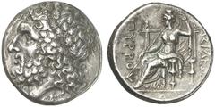 TETRADRACHMEN DES HELLENISMUS DIE SAMMLUNG DIETER GRUNOW, BERLIN GRIECHEN EPIRUS KÖNIGREICH. Pyrrhos, 295-272 v. Chr. AR-Tetradrachme, 280/277, Lokroi Epizephyrioi; 16,82 g. Zeuskopf l. mit Eichenkran