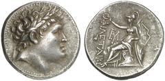 TETRADRACHMEN DES HELLENISMUS DIE SAMMLUNG DIETER GRUNOW, BERLIN GRIECHEN MYSIA PERGAMON Attalos I., 241-197 v. Chr. AR-Tetradrachme; 17,00 g. Kopf des Philetairos r. mit Lorbeerkranz//Athena Stephano