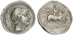 TETRADRACHMEN DES HELLENISMUS DIE SAMMLUNG DIETER GRUNOW, BERLIN GRIECHEN PHRYGIA KIBYRA AR-Tetradrachme, 2./1. Jahrhundert v. Chr.; 2,87 g. Drapierte Büste des Heros Kibyros (?) r. mit Helm und gesch