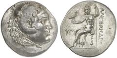 TETRADRACHMEN DES HELLENISMUS DIE SAMMLUNG DIETER GRUNOW, BERLIN GRIECHEN LYCIA PHASELIS AR-Tetradrachme (Alexandreier), Jahr 23 (= 190/189 v. Chr.); 16,86 g. Herakleskopf im Löwenfell r.//Zeus Aetoph