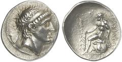 TETRADRACHMEN DES HELLENISMUS DIE SAMMLUNG DIETER GRUNOW, BERLIN GRIECHEN SYRIA KÖNIGREICH Antiochos I., 294-280-261 v. Chr. AR-Tetradrachme, 263/261 v. Chr., Magnesia ad Sipylum; 17,12 g. Kopf r. mit