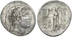 TETRADRACHMEN DES HELLENISMUS DIE SAMMLUNG DIETER GRUNOW, BERLIN GRIECHEN SYRIA KÖNIGREICH Alexander I., 150-145 v. Chr. AR-Tetradrachme, Jahr 164 seleukidischer Ära (= 149/148 v. Chr.), Antiochia; 16