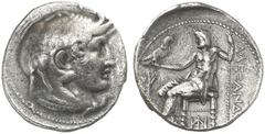 TETRADRACHMEN DES HELLENISMUS DIE SAMMLUNG DIETER GRUNOW, BERLIN GRIECHEN AEGYPTUS Ptolemaios I., 323-305-283 v. Chr. AR-Tetradrachme, 319/315 v. Chr.; 16,78 g. Alexanderkopf r. mit Elefantenskalp//Ze