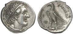 TETRADRACHMEN DES HELLENISMUS DIE SAMMLUNG DIETER GRUNOW, BERLIN GRIECHEN AEGYPTUS Ptolemaios I., 323-305-283 v. Chr. AR-Tetradrachme, 305/283 v. Chr., Alexandria; 14,24 g. Kopf r. mit Diadem//Adler a