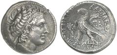 TETRADRACHMEN DES HELLENISMUS DIE SAMMLUNG DIETER GRUNOW, BERLIN GRIECHEN AEGYPTUS Ptolemaios XII., 80-51 v. Chr. AR-Tetradrachme, Jahr 29 (= 53/52 v. Chr.), Alexandria; 11,08 g. Kopf des Ptolemaios I