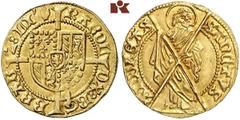 EUROPÄISCHE MÜNZEN UND MEDAILLEN BELGIEN BRABANT Karl der Kühne, 1467-1477. Florin d'or de Bourgogne o. J., Antwerpen. 3,43 g. Delm. 69; Fb. 33. GOLD. Vorzüglich