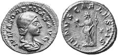 RÖMISCHE MÜNZEN (ROMAN COINS) MÜNZEN DER RÖMISCHEN KAISERZEIT MÜNZEN DER RÖMISCHEN KAISERZEIT Antoninus IV. Elagabal, 218-222 für Julia Soaemias. Õ-Denar, Rom; 3.04 g. Drapierte Büste r.//Venus steht 