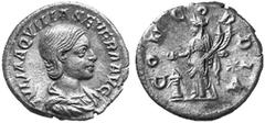 RÖMISCHE MÜNZEN (ROMAN COINS) MÜNZEN DER RÖMISCHEN KAISERZEIT MÜNZEN DER RÖMISCHEN KAISERZEIT Antoninus IV. Elagabal, 218-222 für Aquilia Severa. Õ-Denar, 220/222, Antiochia; 2.61 g. Drapierte Büste r