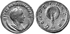 RÖMISCHE MÜNZEN (ROMAN COINS) MÜNZEN DER RÖMISCHEN KAISERZEIT MÜNZEN DER RÖMISCHEN KAISERZEIT Valerianus, 253-260 für Diva Mariniana. Õ-Antoninian, Rom; 3.30 g. Drapierte Büste r. mit Schleier und Dia