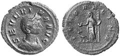 RÖMISCHE MÜNZEN (ROMAN COINS) MÜNZEN DER RÖMISCHEN KAISERZEIT MÜNZEN DER RÖMISCHEN KAISERZEIT Aurelianus, 270-275 für Severina. Æ-As, 274, Rom, 6. Emission; 6.50 g. Drapierte Büste r. mit Diadem//Iuno