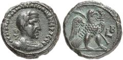 RÖMISCHE MÜNZEN MÜNZEN DER RÖMISCHEN KAISERZEIT Aemilianus, 253. B-Tetradrachme, Jahr 2 (= 253), Alexandria (Aegyptus); 9,53 g. Gepanzerte Büste r. mit Lorbeerkranz//Adler steht r. mit Palmzweig und K