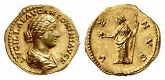 RÖMISCHE MÜNZEN (ROMAN COINS) MÜNZEN DER RÖMISCHEN KAISERZEIT MÜNZEN DER RÖMISCHEN KAISERZEIT Lucius Verus, 161-169 für Lucilla. AV-Aureus, 164/169, Rom; 7.34 g. Drapierte Büste r.//Venus steht l. mit