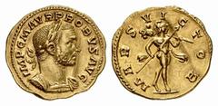 RÖMISCHE MÜNZEN (ROMAN COINS) MÜNZEN DER RÖMISCHEN KAISERZEIT MÜNZEN DER RÖMISCHEN KAISERZEIT Probus, 276-282. AV-Aureus, Lugdunum; 5.07 g. Gepanzerte Büste r. mit Lorbeerkranz//Mars geht r. mit Speer