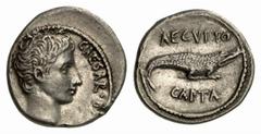 RÖMISCHE MÜNZEN (ROMAN COINS) MÜNZEN DER RÖMISCHEN KAISERZEIT MÜNZEN DER RÖMISCHEN KAISERZEIT Augustus, 30 v.-14 n. Chr. AR-Denar, 28 v. Chr., unbestimmte östliche Münzstätte (Pergamon?); 3.55 g. Kopf