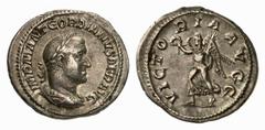 RÖMISCHE MÜNZEN (ROMAN COINS) MÜNZEN DER RÖMISCHEN KAISERZEIT MÜNZEN DER RÖMISCHEN KAISERZEIT Gordianus II. Africanus, 238. AR-Denar, Rom; 2.95 g. Drapierte Büste r. mit Lorbeerkranz//Victoria geht l.