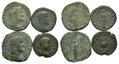 RÖMISCHE MÜNZEN LOTS RÖMISCHER MÜNZEN Maximinus I. Thrax und Maximus: Enthalten sind zwei Sesterze und ein Dupondius des Maximinus I. Thrax (RIC 78, 90 und 62) sowie ein As seines Sohnes Maximus (RIC 