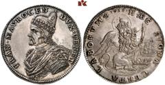 EUROPÄISCHE MÜNZEN UND MEDAILLEN ITALIEN. VENEDIG. Francesco Morosini, 1688-1694. Silbermedaille 1688, mit Signatur G. B. T., auf seine Wahl zum 108. Dogen. FRAN • MAVROCEN - DVX • VENET Geharnischtes