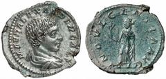 RÖMISCHE MÜNZEN (ROMAN COINS) MÜNZEN DER RÖMISCHEN KAISERZEIT Antoninus IV. Elagabal, 218-222 für Severus Alexander. AR-Denar, 221/222, Rom; 3.13 g. Drapierte Büste r.//Spes geht l. mit Blume. BMC 264