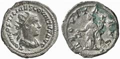 RÖMISCHE MÜNZEN (ROMAN COINS) MÜNZEN DER RÖMISCHEN KAISERZEIT Hostilianus, 251. AR-Antoninian, Juni/Juli 251, Antiochia; 4.53 g. Drapierte Büste r. mit Strahlenbinde//Aequitas steht l. mit Waage und F