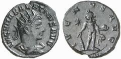 RÖMISCHE MÜNZEN (ROMAN COINS) MÜNZEN DER RÖMISCHEN KAISERZEIT Vabalathus, 271-272. Æ-Antoninian, Ende 271/Anfang 272, Antiochia, 2. Emission; 3.43 g. Drapierte Büste r. mit Strahlenbinde//Hercules ste