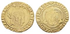EUROPÄISCHE MÜNZEN UND MEDAILLEN NIEDERLANDE UTRECHT Bistum. Rudolf von Diepholz, 1433-1455. Goldgulden (Florin d'or) o. J. 2,42 g. St. Martinsgoldgulden. Delm. 939; Fb. 188. GOLD. Beschnitten, schön