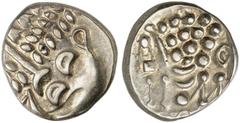 KELTISCHE MÜNZEN BRITANNIA. DOBUNNI. Anted (um 20-43 n. Chr.) -> ICENI. Antedios, 10-30/43 (?) n. Chr. DUROTRIGES. AV-Stater, Typ „Cranborne Chase", 65/50 v. Chr.; 5,76 g. Stark abstrahierter Apollo-K