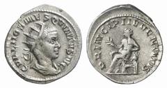 RÖMISCHE MÜNZEN (ROMAN COINS) MÜNZEN DER RÖMISCHEN KAISERZEIT Traianus Decius, 249-251 für Hostilianus. AR-Antoninian, 251, Rom; 3.45 g. C VAL HOS MES QVINTVS N C (sic!) Drapierte Büste r. mit Strahle