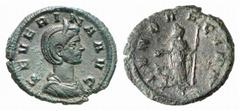 RÖMISCHE MÜNZEN (ROMAN COINS) MÜNZEN DER RÖMISCHEN KAISERZEIT Aurelianus, 270-275 für Severina. Æ-Sesterz, 274, Rom, 6. Emission; 6.78 g. Drapierte Büste r. mit Diadem//Juno steht l. mit Patera und Ze