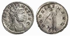 RÖMISCHE MÜNZEN (ROMAN COINS) MÜNZEN DER RÖMISCHEN KAISERZEIT Florianus, 276. B-Antoninian, Ticinum, 2. Emission; 4.24 g. IMP C FLORIANVS AVG Drapierte Büste r.//Providentia steht l. mit Zepter und St