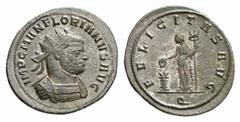RÖMISCHE MÜNZEN (ROMAN COINS) MÜNZEN DER RÖMISCHEN KAISERZEIT Florianus, 276. B-Antoninian, Siscia, 1. Emission; 3.91 g. Gepanzerte Büste r. mit Strahlenbinde//Felicitas steht l. mit Patera und Caduce