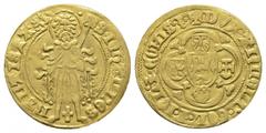 EUROPÄISCHE MÜNZEN UND MEDAILLEN NIEDERLANDE GELDERN Herzogtum. Arnold von Egmond, 1423-1473. Goldgulden (Florin d'or) o. J. 3,07 g. Delm. 604 (R); Fb. 56. GOLD. R Sehr schön +
