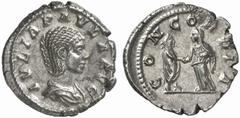 RÖMISCHE MÜNZEN (ROMAN COINS) MÜNZEN DER RÖMISCHEN KAISERZEIT MÜNZEN DER RÖMISCHEN KAISERZEIT Antoninus IV. Elagabal, 218-222 für Julia Paula. AR-Denar, Rom; 3.67 g. Drapierte Büste r. mit Diadem//Kai