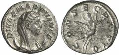 RÖMISCHE MÜNZEN (ROMAN COINS) MÜNZEN DER RÖMISCHEN KAISERZEIT MÜNZEN DER RÖMISCHEN KAISERZEIT Valerianus, 253-260 für Diva Mariniana. AR-Antoninian, Viminacium; 4.43 g. Drapierte Büste r. mit Schleier