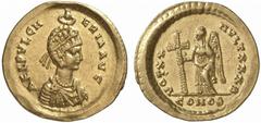 RÖMISCHE MÜNZEN (ROMAN COINS) MÜNZEN DER RÖMISCHEN KAISERZEIT MÜNZEN DER RÖMISCHEN KAISERZEIT Theodosius II., 408-450 für Aelia Pulcheria. AV-Solidus, 420/422, Constantinopolis, 2. Offizin; 4.46 g. Dr