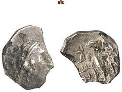 THE SAMEL COLLECTION OF JEWISH COINS AND MEDALS Judaea as a Glacis of the Ptolemaic Empire (ca. 300-200 BCE). Ptolemaic Rule. Ptolemy II, 285-246 BCE. AR-Quarter Obol, 272/260 BCE?, Jerusalem; 0,09 g.