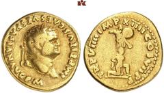 THE SAMEL COLLECTION OF JEWISH COINS AND MEDALS The Aftermaths of the Great Revolt – The Romans' Victory Celebrations and the Humiliation of the Defeated (70-81 CE). Titus, 79-81. AV-Aureus, 79, Rome;