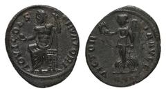 RÖMISCHE MÜNZEN MÜNZEN DER RÖMISCHEN KAISERZEIT Maximinus II. Daia, 305-313. Æs, 312, Antiochia, 6. Offizin; 1,61 g. Jupiter sitzt l. mit Globus und Zepter//Victoria geht l. mit Kranz und Palmzweig. v