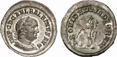 RÖMISCHE MÜNZEN (ROMAN COINS) MÜNZEN DER RÖMISCHEN KAISERZEIT Balbinus, 238. AR-Denar, Rom; 3.13 g. Drapierte Büste r. mit Lorbeerkranz//Providentia steht l. mit Stab und Füllhorn, davor Globus. BMC 3