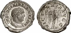 RÖMISCHE MÜNZEN (ROMAN COINS) MÜNZEN DER RÖMISCHEN KAISERZEIT Balbinus, 238. AR-Denar, Rom; 3.28 g. Drapierte Büste r. mit Lorbeerkranz//Victoria steht l. mit Kranz und Palmzweig. BMC 37; Coh. 27; RIC