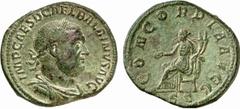 RÖMISCHE MÜNZEN (ROMAN COINS) MÜNZEN DER RÖMISCHEN KAISERZEIT Balbinus, 238. Æ-Sesterz, Rom; 19.23 g. Drapierte Büste r. mit Lorbeerkranz//Concordia sitzt l. mit Patera und Doppelfüllhorn. BMC 18; Coh