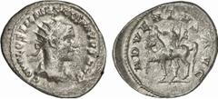 RÖMISCHE MÜNZEN (ROMAN COINS) MÜNZEN DER RÖMISCHEN KAISERZEIT Hostilianus, 251. AR-Antoninian, Mai/Juli 251, Antiochia; 4.50 g. C OVAL OSTIL MES COVINTVS AVG Drapierte Büste r. mit Strahlenbinde//ADVE