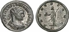 RÖMISCHE MÜNZEN (ROMAN COINS) MÜNZEN DER RÖMISCHEN KAISERZEIT Florianus, 276. Æ-Antoninian, Siscia, 6. Offizin; 3.98 g. Drapierte Büste r. mit Strahlenbinde//Providentia steht l. mit Globus und Zepter
