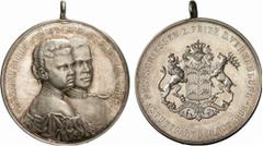DEUTSCHE MÜNZEN UND MEDAILLEN (GERMAN COINS AND MEDALS) WIED WIED-NEUWIED, GRAFSCHAFT, SEIT 1784 FÜRSTENTUM Wilhelm Adolf Maximilian Karl, 1864-1907. Tragbare Silbermedaille 1898, unsigniert, auf das 