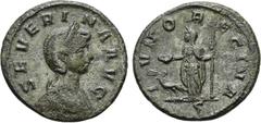 ROMAN COINS ROMAN COINS MÜNZEN DER RÖMISCHEN KAISERZEIT Aurelianus, 270-275 für Severina. Æ-Sesterz, 275, Rom, 11. Emission; 8,15 g. Drapierte Büste r. mit Diadem//Juno steht l. mit Patera und Zepter,