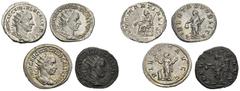 ROMAN COINS MÜNZEN DER RÖMISCHEN KAISERZEIT Trebonianus Gallus, 251-253. AR-Antoninian, Mediolanum; 3,5 g. a) Drapierte Büste r. mit Strahlenbinde//Libertas steht l. mit Pileus und Zepter (Coh. 68; RI