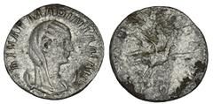ROMAN COINS MÜNZEN DER RÖMISCHEN KAISERZEIT Valerianus, 253-260 für Diva Mariniana. AR-Antoninian, Viminacium; 3,43 g. Drapierte Büste r. mit Schleier auf Mondsichel//Pfau fliegt r. mit Diva. MIR 850 